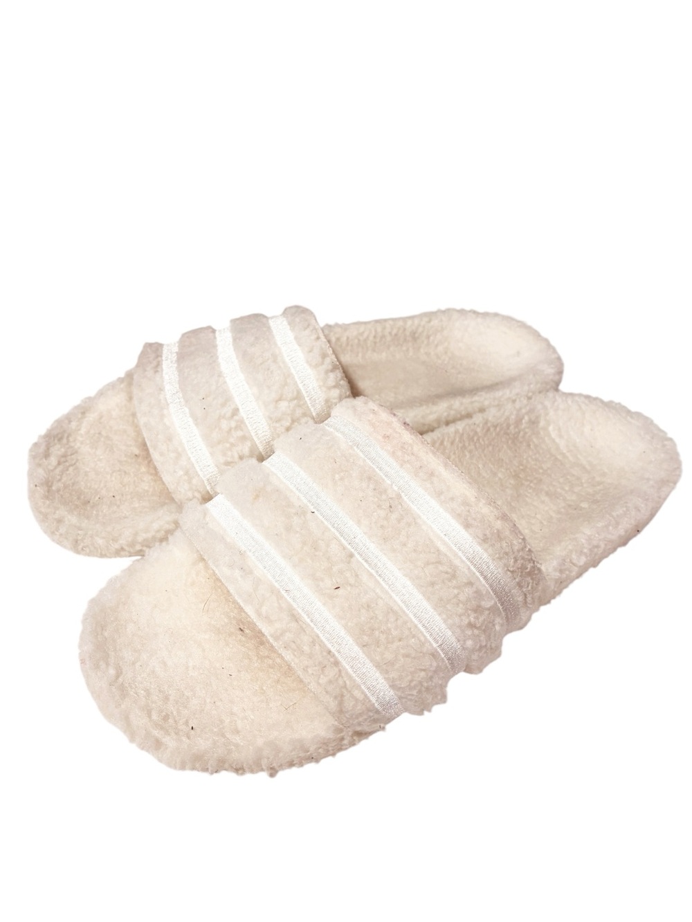 Adidas Adilette Cozy Slides Sandals Off White Size 9